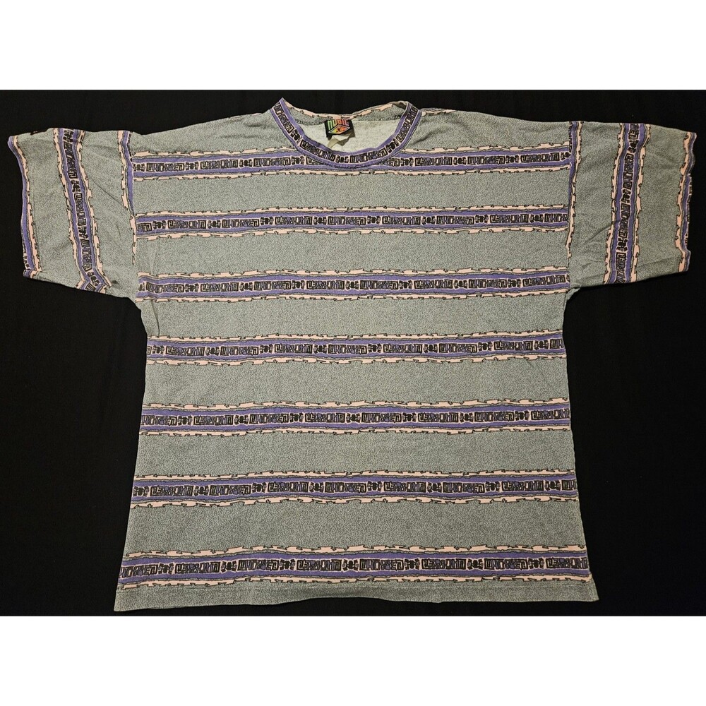Vintage Hobie Surf Skate Shirt All Over Print Size Medium RARE & RAD Made in USA
